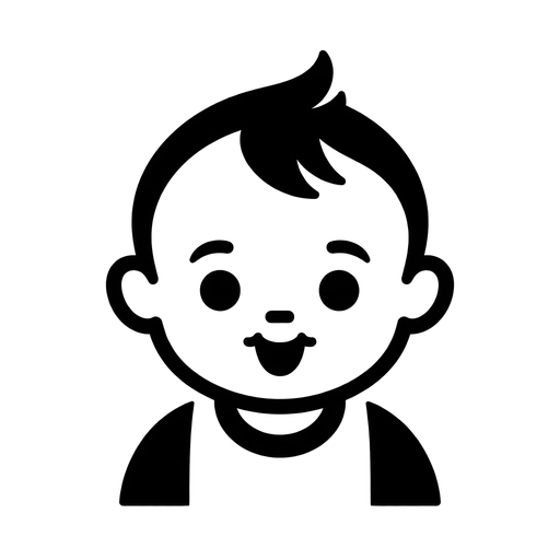 Adorable Baby Face Icon SVG cut file