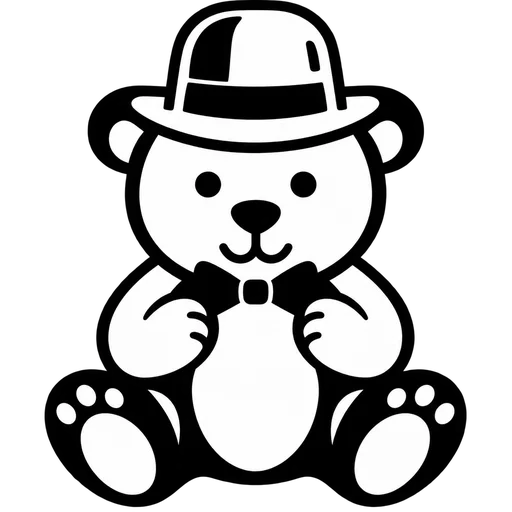 Adorable Bear with Hat SVG cut file
