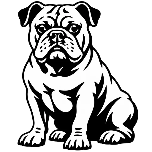 Adorable Bulldog SVG Design cut file