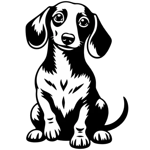 Adorable Dachshund SVG for Crafting cut file