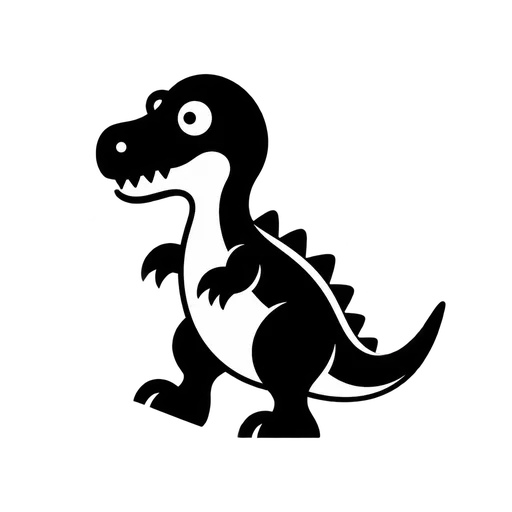 Adorable Dinosaur SVG Design cut file