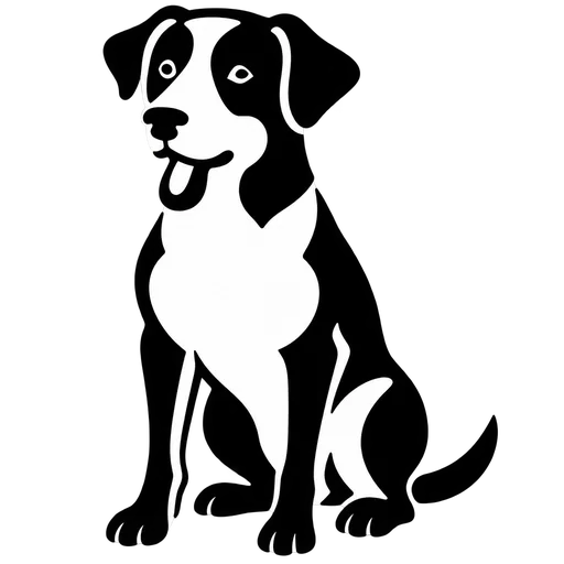 Adorable Sitting Dog SVG cut file