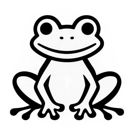 Adorable Sitting Frog SVG cut file