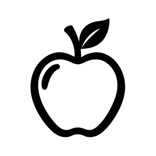 Apple Outline SVG cut file