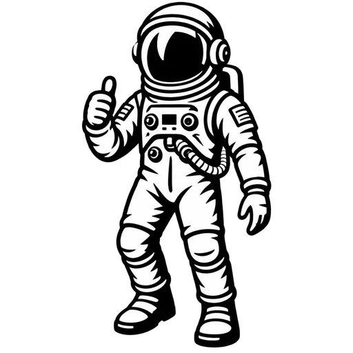 Astronaut SVG Graphic for Creative Projects cut file
