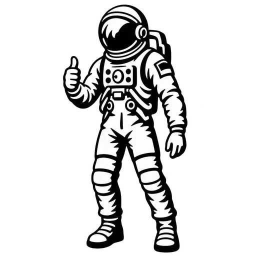 Astronaut SVG Illustration for Creative Projects cut file