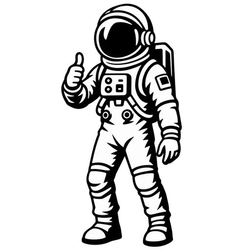 Astronaut SVG Illustration for Creative Projects cut file
