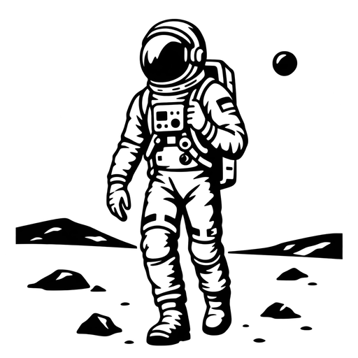 Astronaut SVG – Stellar Space Explorer Design cut file