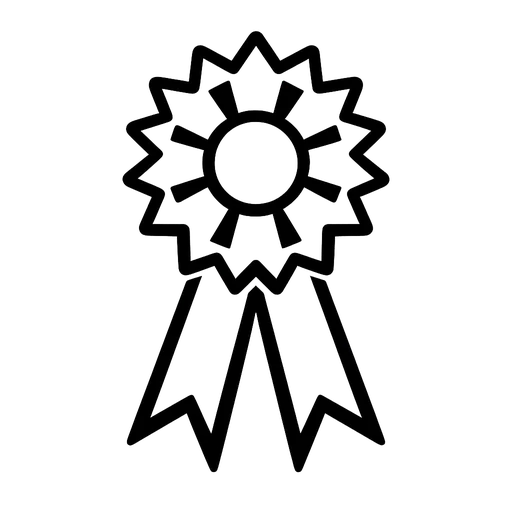 Award Ribbon Outline SVG cut file