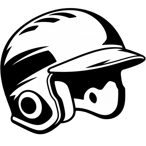 Baseball Helmet SVG Design cut file