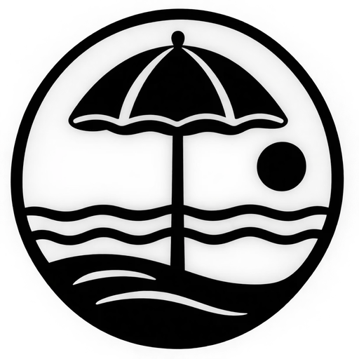 Beach Umbrella Scene SVG cut file