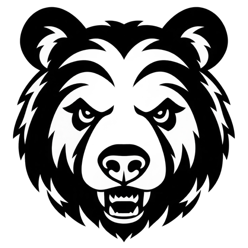 Bear Head Outline SVG cut file