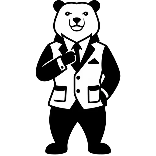 Bear in Suit SVG cut file