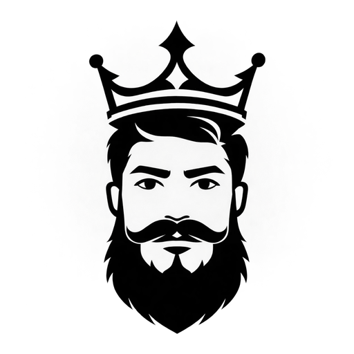 Bearded King Logo SVG cut file