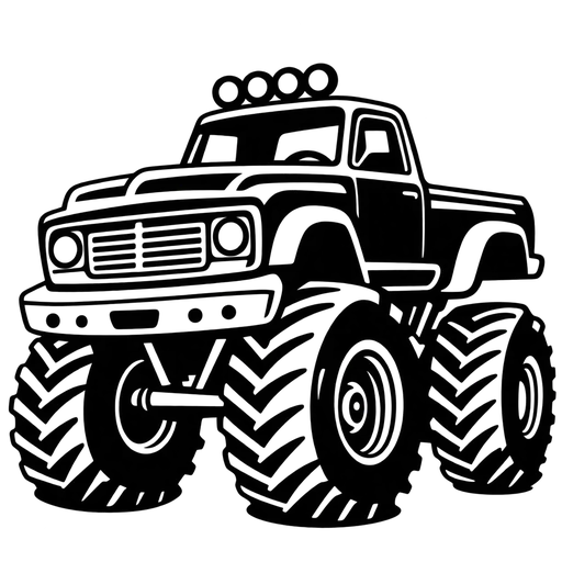 Bold Monster Truck SVG for Creative Projects cut file