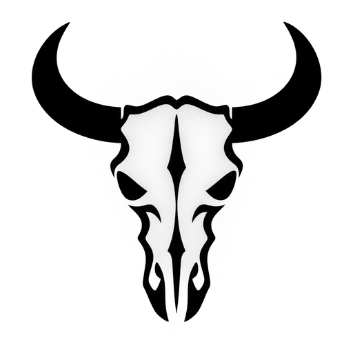 Bull Skull SVG – Minimalistic Design cut file