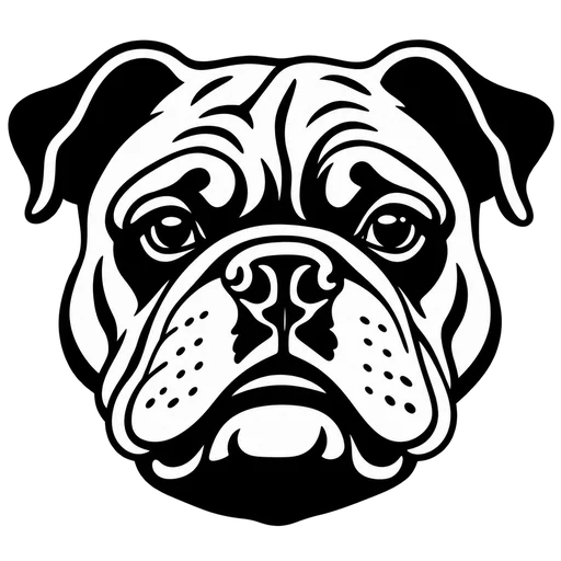 Bulldog Head SVG Design cut file
