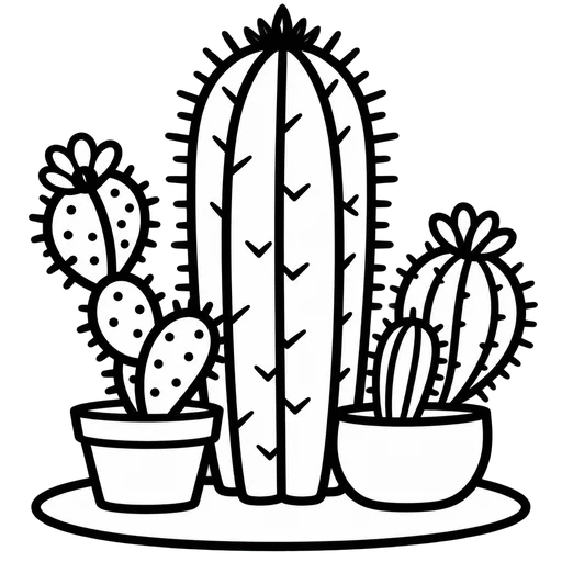 Cactus Trio SVG Design cut file