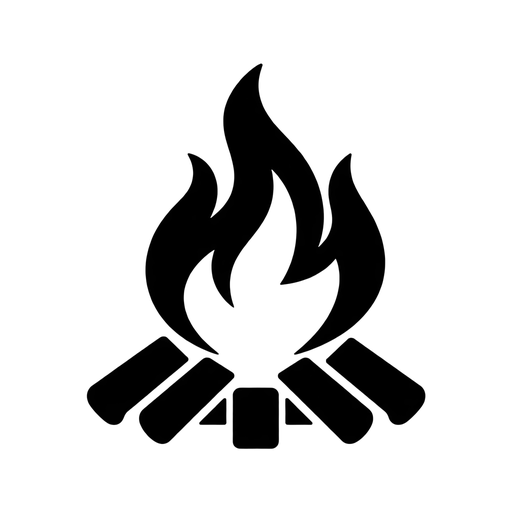 Campfire Flame Icon – SVG Image cut file