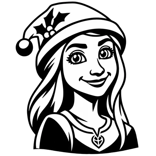 Charming Elf Girl SVG Design cut file