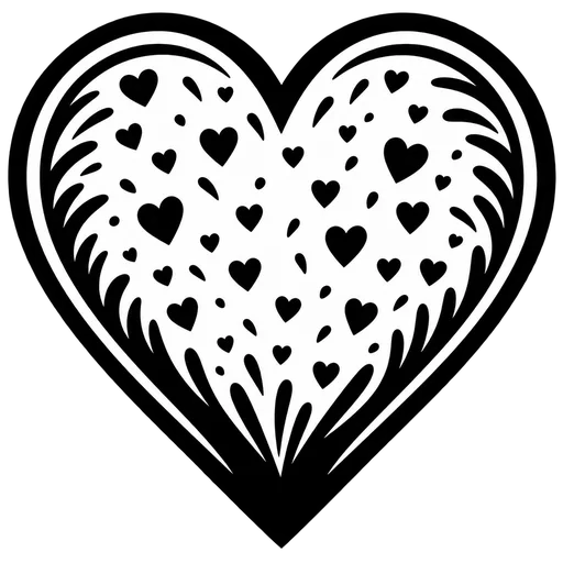 Charming Heart SVG with Dotted Hearts cut file