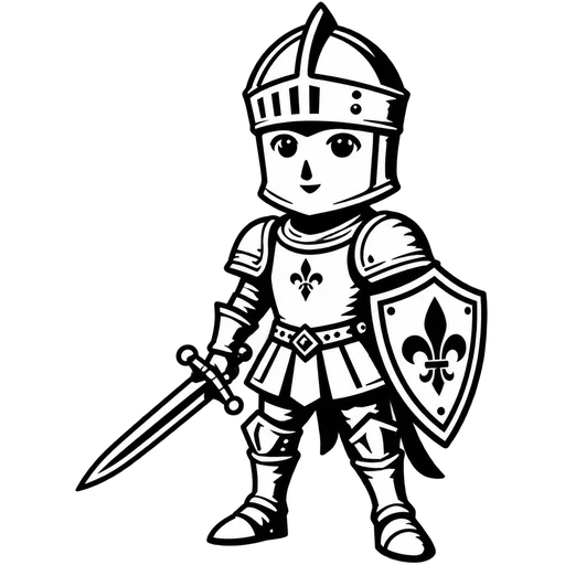Charming Knight Character SVG cut file