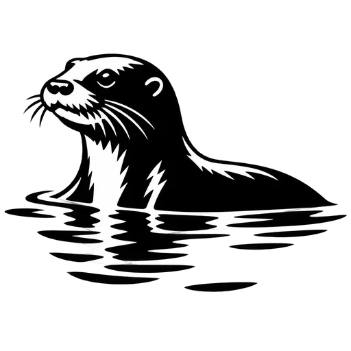 Charming Otter SVG for Creative Projects cut file
