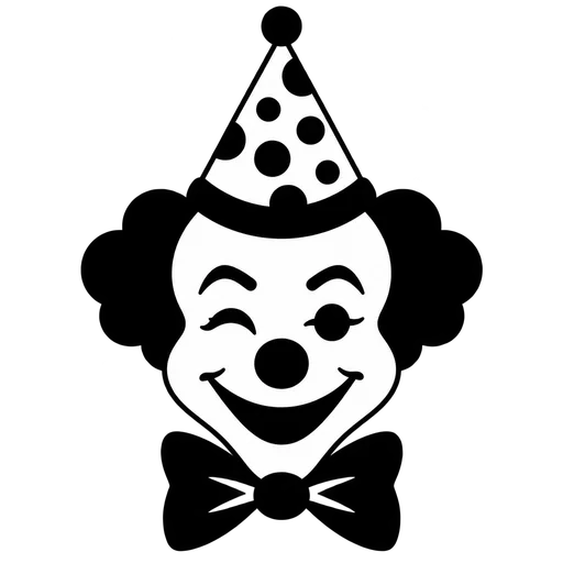 Cheerful Clown Face SVG for Fun Designs cut file