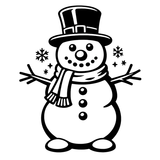 Cheerful Snowman SVG – Perfect for Winter Projects cut file