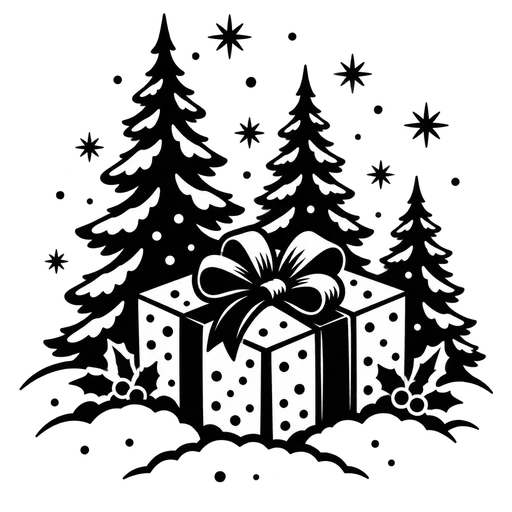 Christmas Present in Winter Wonderland – SVG cut file