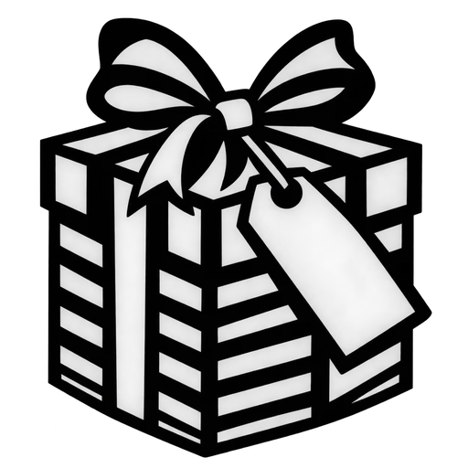 Christmas Present with Tag SVG cut file