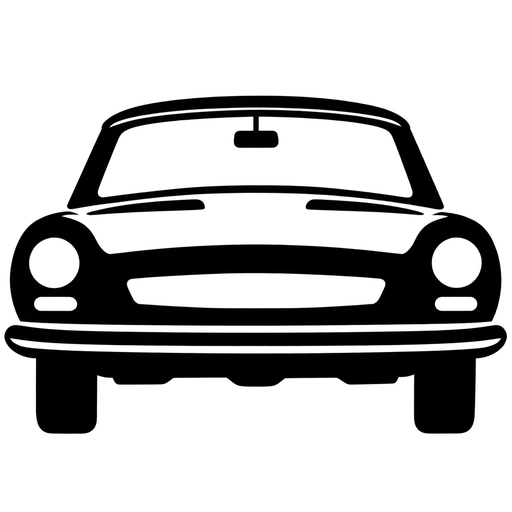 Classic Car Rear View SVG cut file