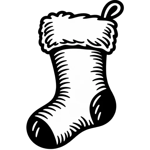 Classic Christmas Stocking SVG Graphic cut file