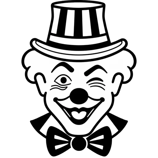 Classic Clown Face SVG for Creative Projects cut file