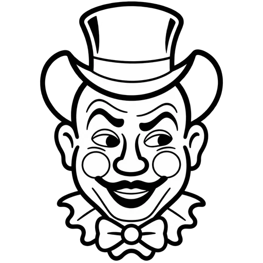 Classic Clown Head SVG cut file