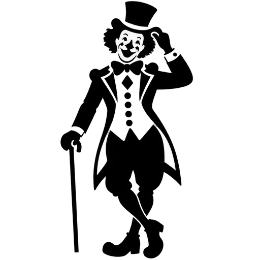 Classic Clown SVG Design cut file
