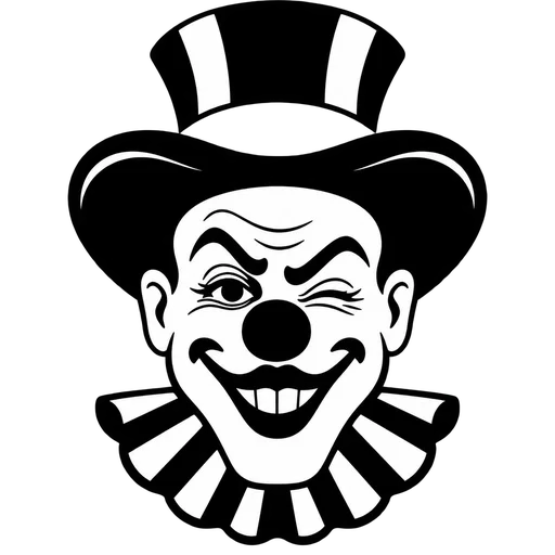 Classic Clown SVG Design cut file