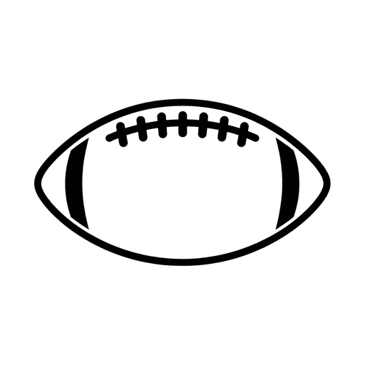 Classic Football Outline SVG cut file