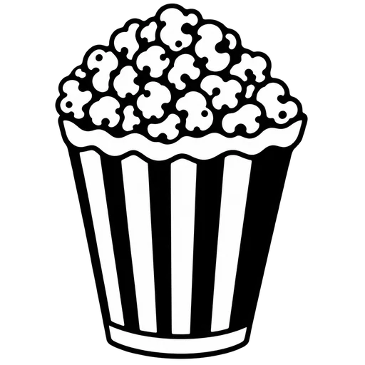 Classic Popcorn Bucket SVG for Creative Projects cut file