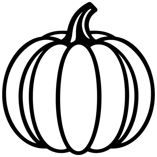Classic Pumpkin Outline SVG cut file