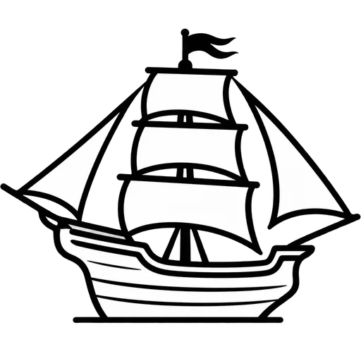 Classic Sailing Boat SVG cut file