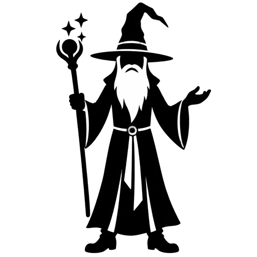 Classic Wizard Silhouette SVG cut file