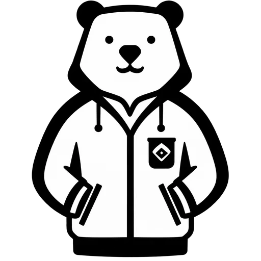 Cool Bear in Hoodie SVG Design cut file