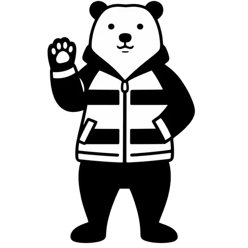 Cool Bear in Hoodie SVG cut file