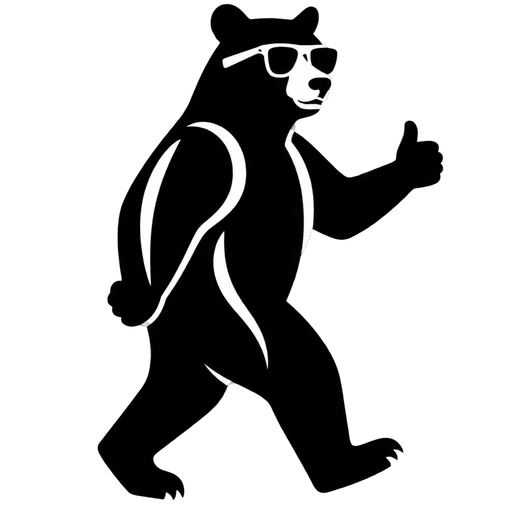 Cool Bear SVG – Trendy Bear with Sunglasses Vector cut file