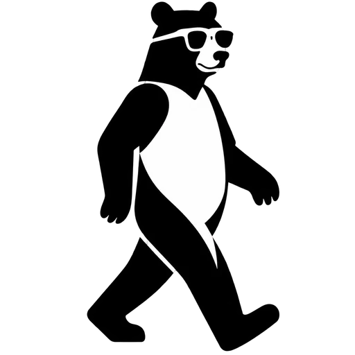 Cool Bear Walking SVG cut file