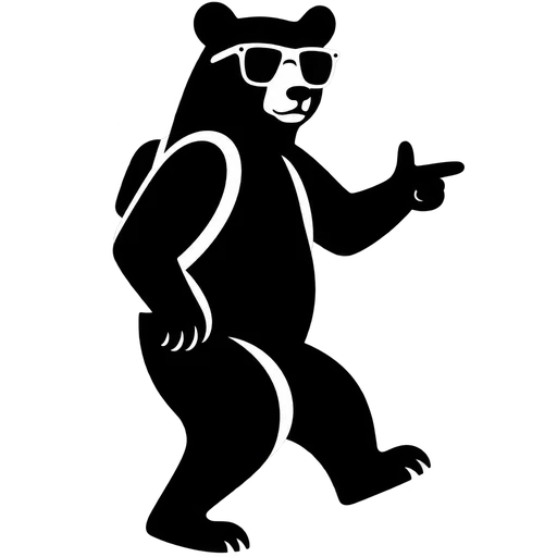 Cool Bear Wearing Sunglasses SVG cut file