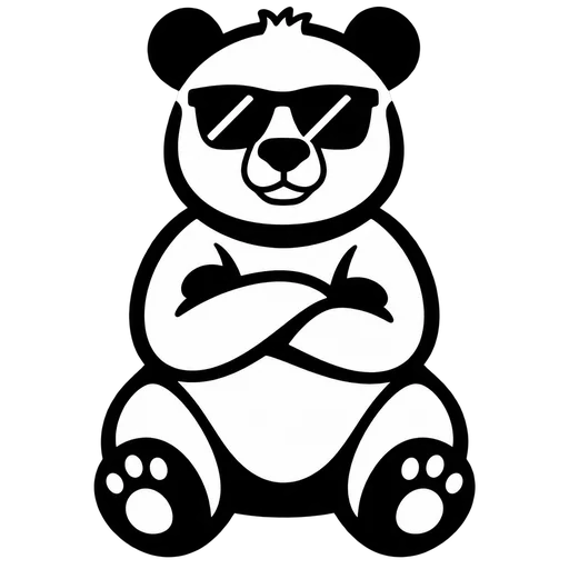Cool Bear with Sunglasses SVG cut file