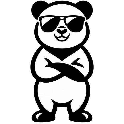 Cool Bear with Sunglasses SVG cut file