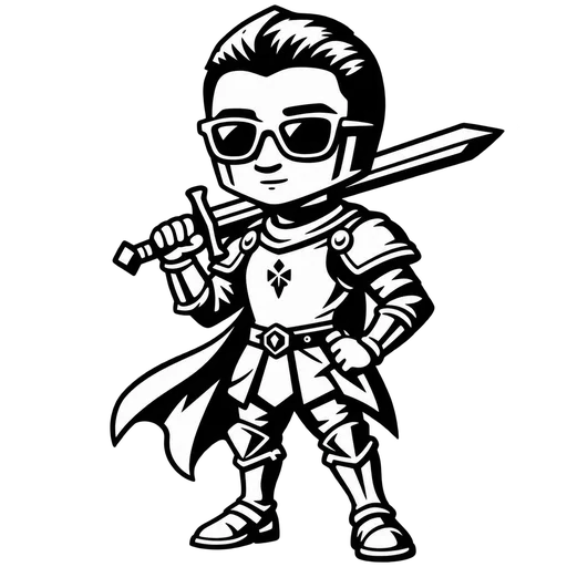 Cool Knight SVG Design cut file